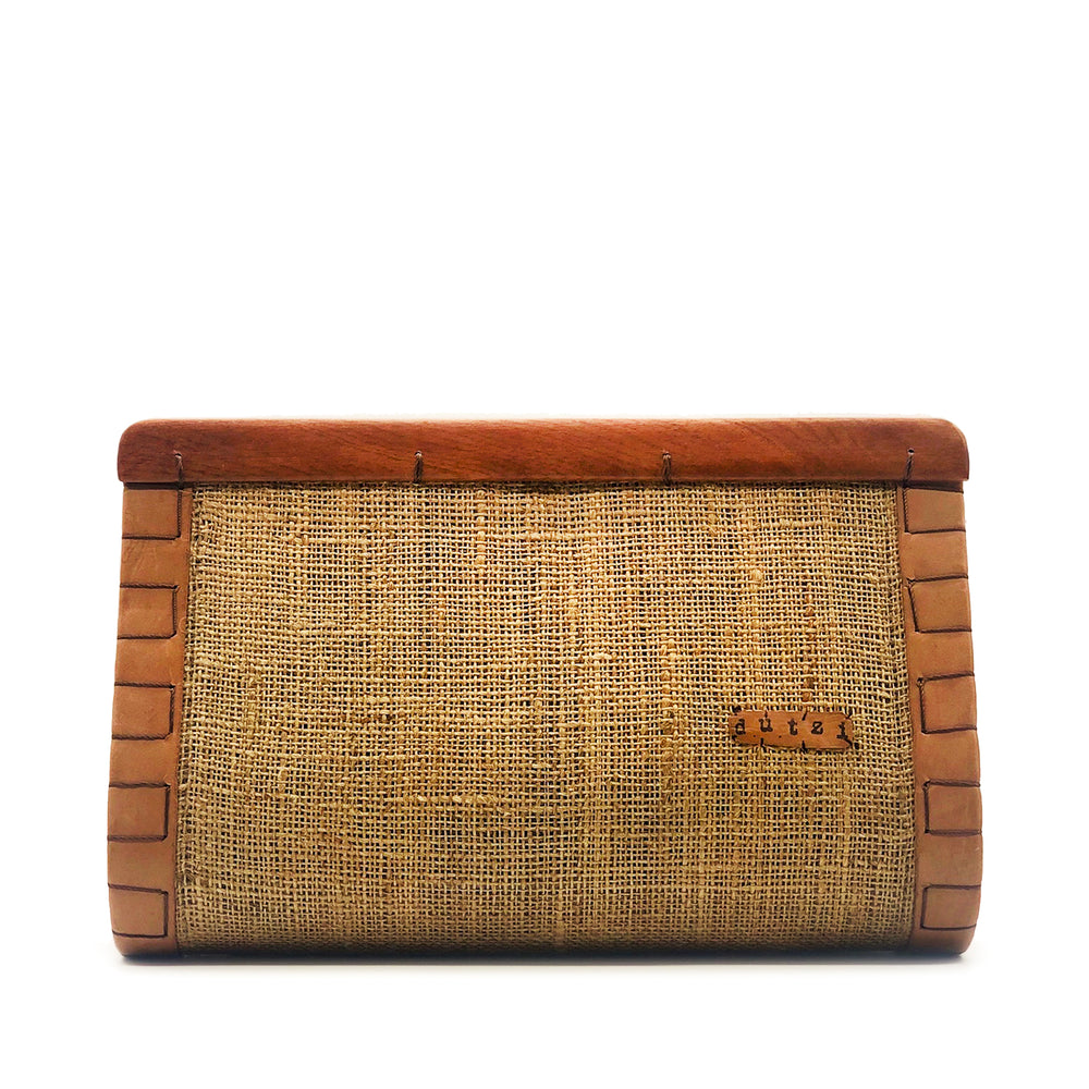 Clutch With Tropical Wood Closure
