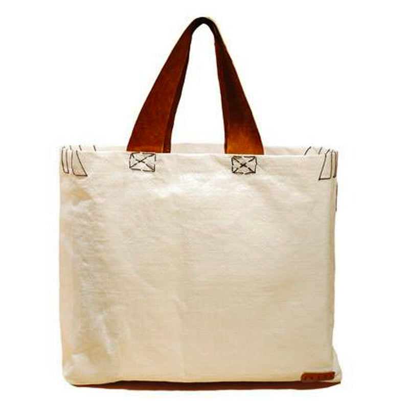 White Raffia Tote with Suede Strap